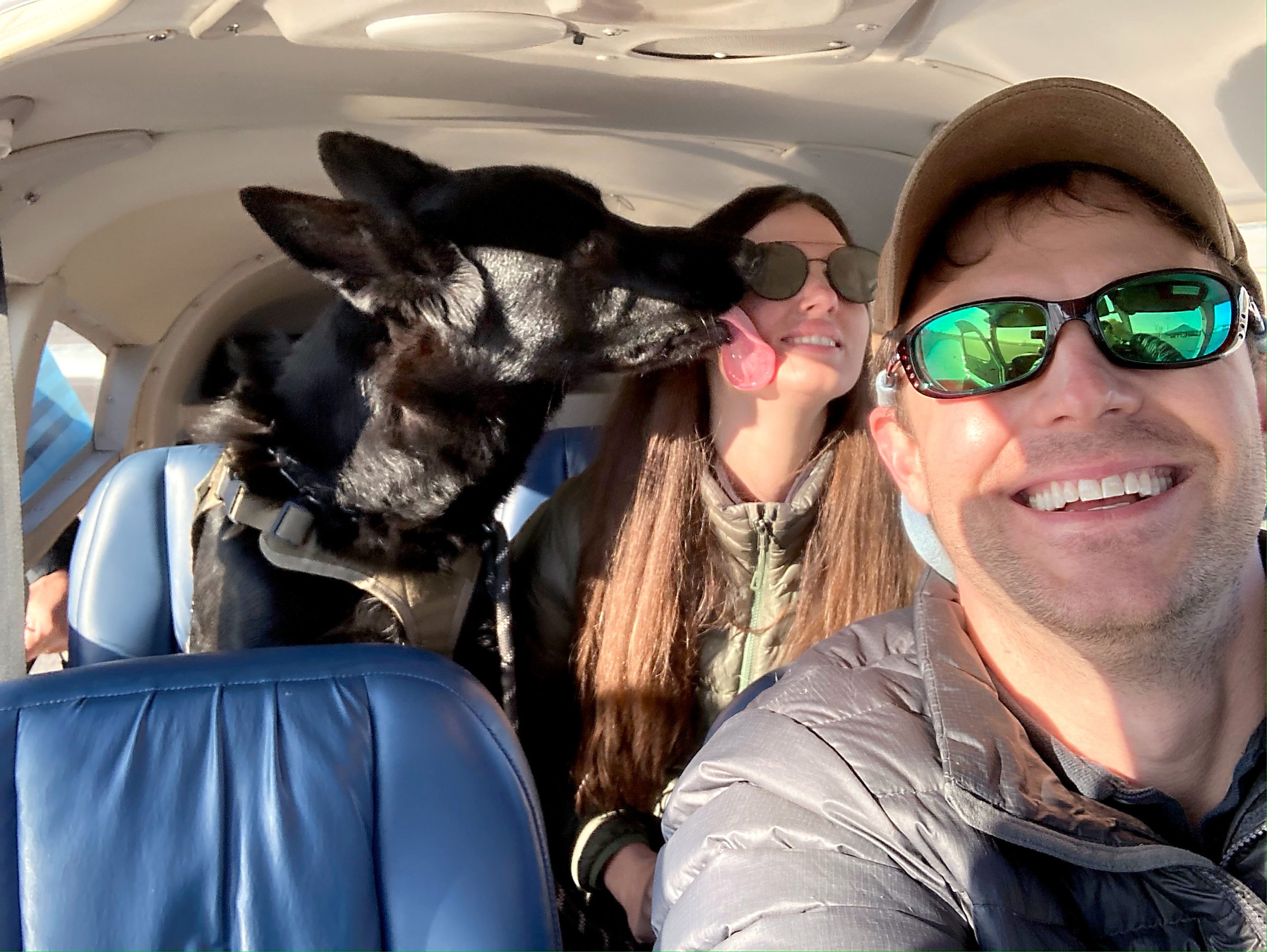 Dr. Gabrick with wife, Lauren, and German shepherd, Bear